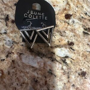 Silver Chevron Earrings